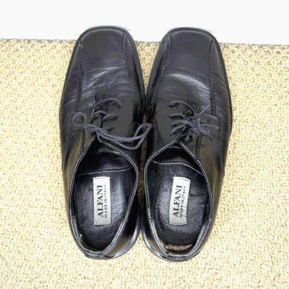Size: 11M . Lace Up Wingtip Oxford Dress Shoes . Leyden Black . Alfani . New main image 6